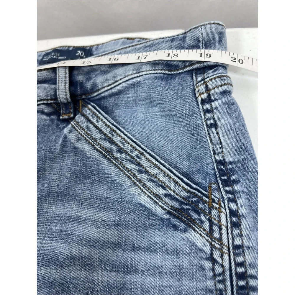J. Jill Denim Women's‎ High-Rise Straight Leg Ankle Classic Blue Denim Size 20